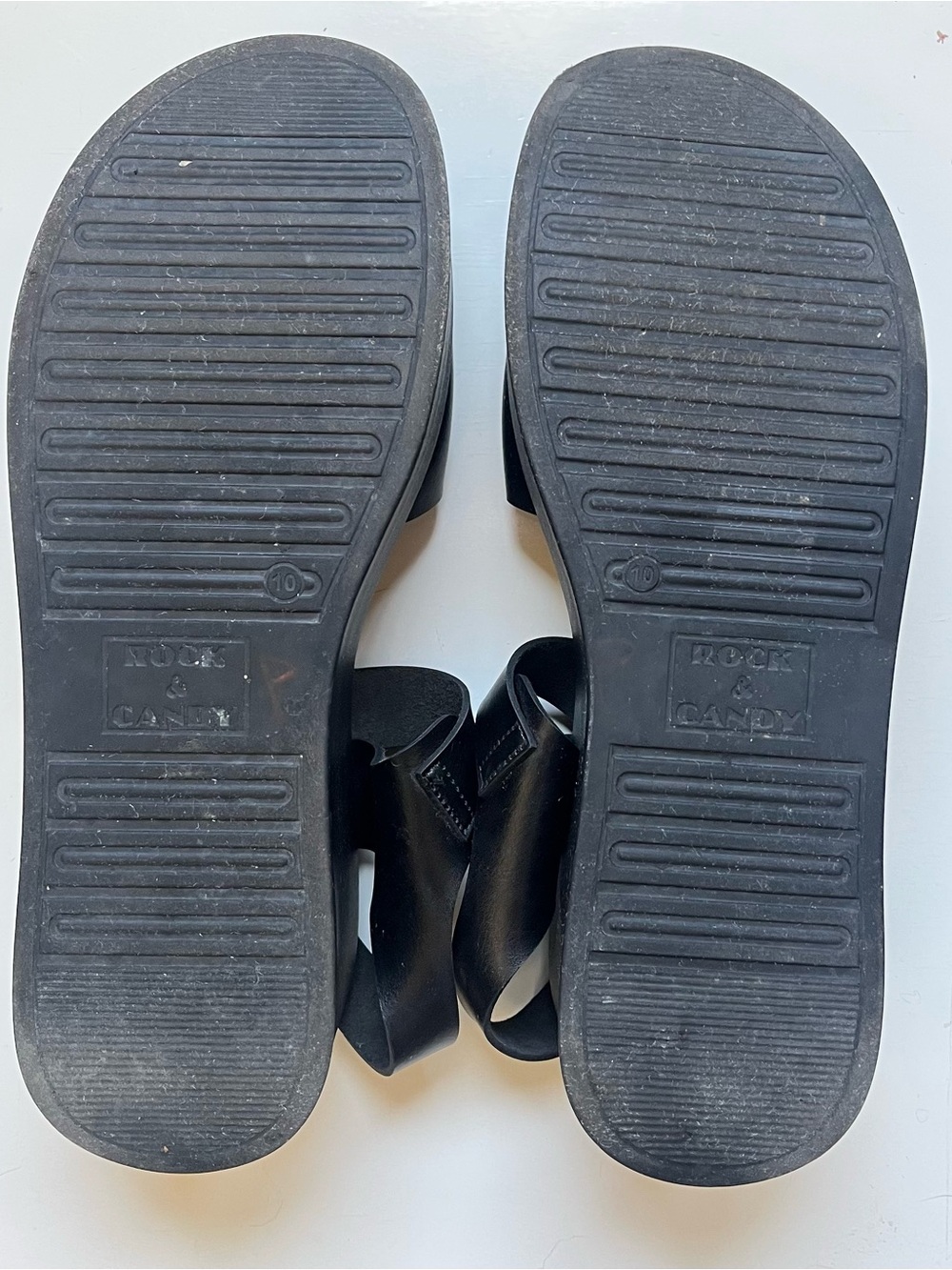 Rock & Candy Black Double Buckle Platform Sandals - Picture 8 of 8